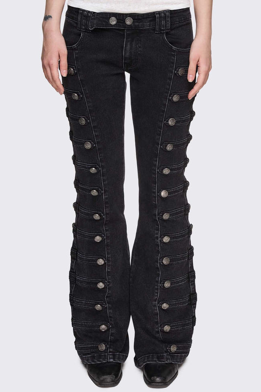 Hilda Military Flared Jeans | Minga London Great Value