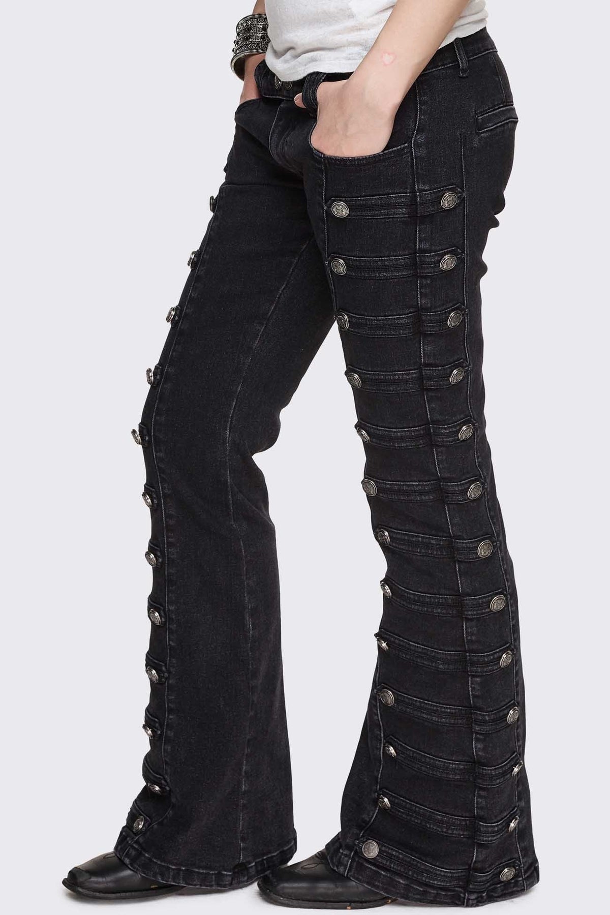 Hilda Military Flared Jeans | Minga London Great Value