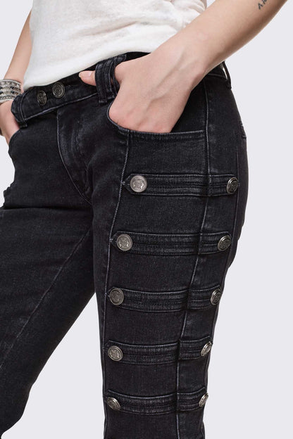 Hilda Military Flared Jeans | Minga London Great Value