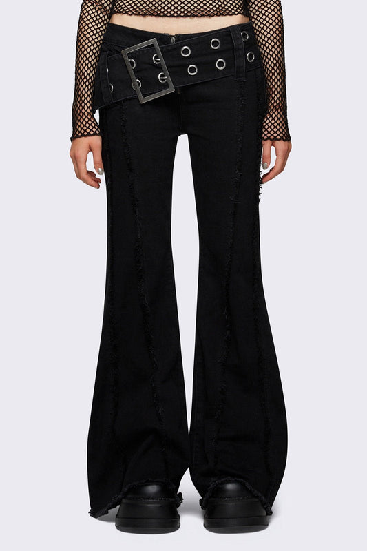 Gia Belted Flared Jeans | Minga London Best Seller