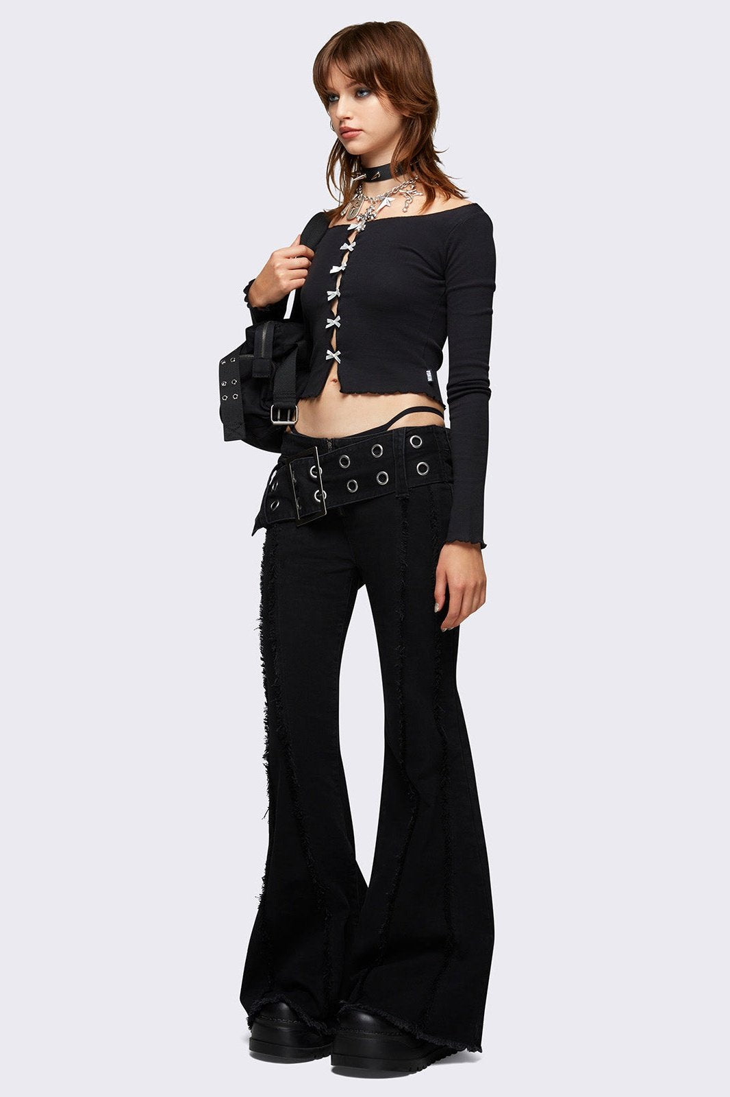 Gia Belted Flared Jeans | Minga London Best Seller
