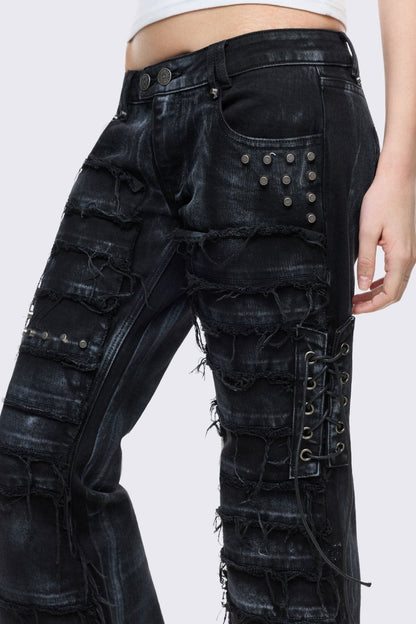 Dash Distressed Flared Jeans | Minga London Top Pick