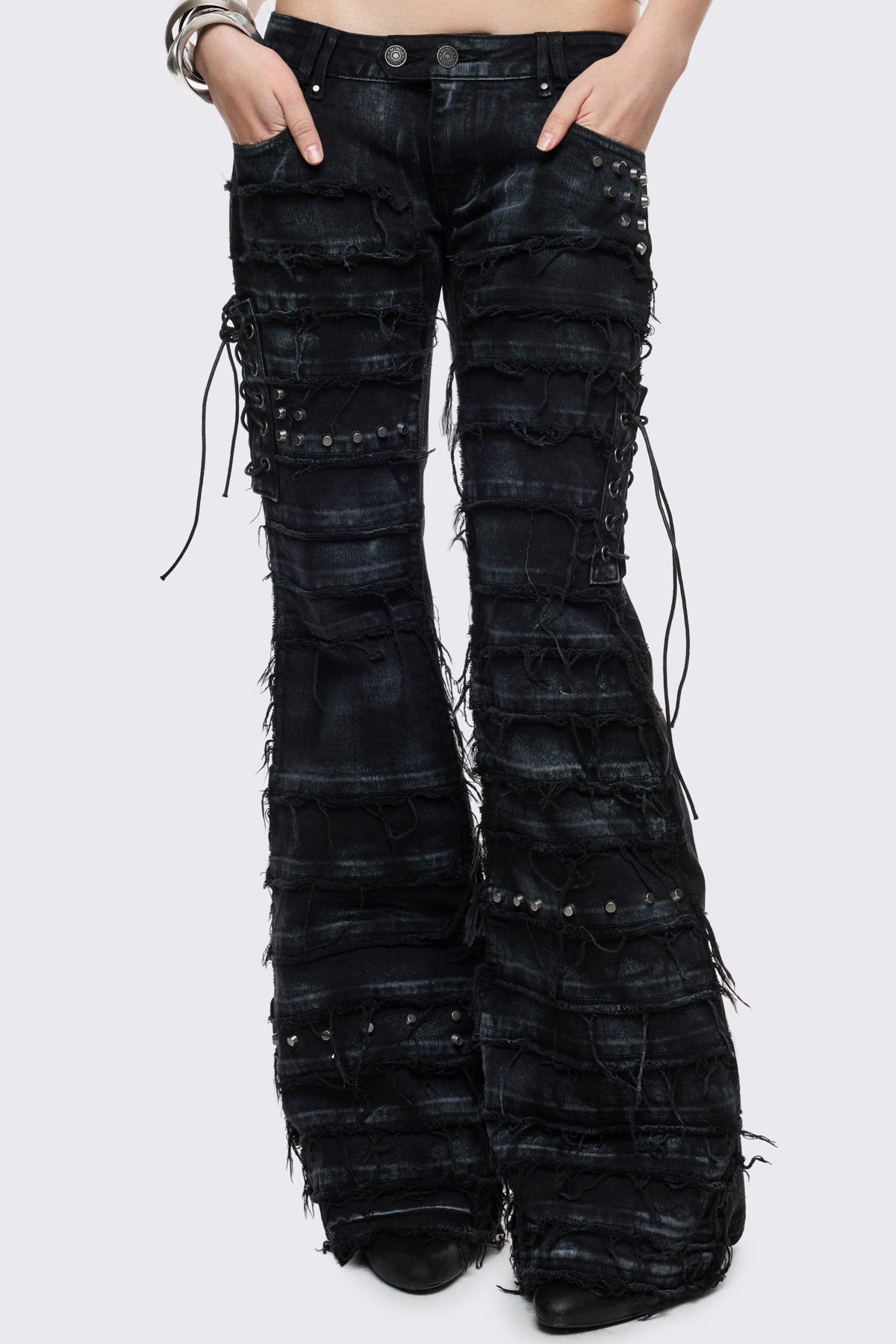 Dash Distressed Flared Jeans | Minga London Top Pick
