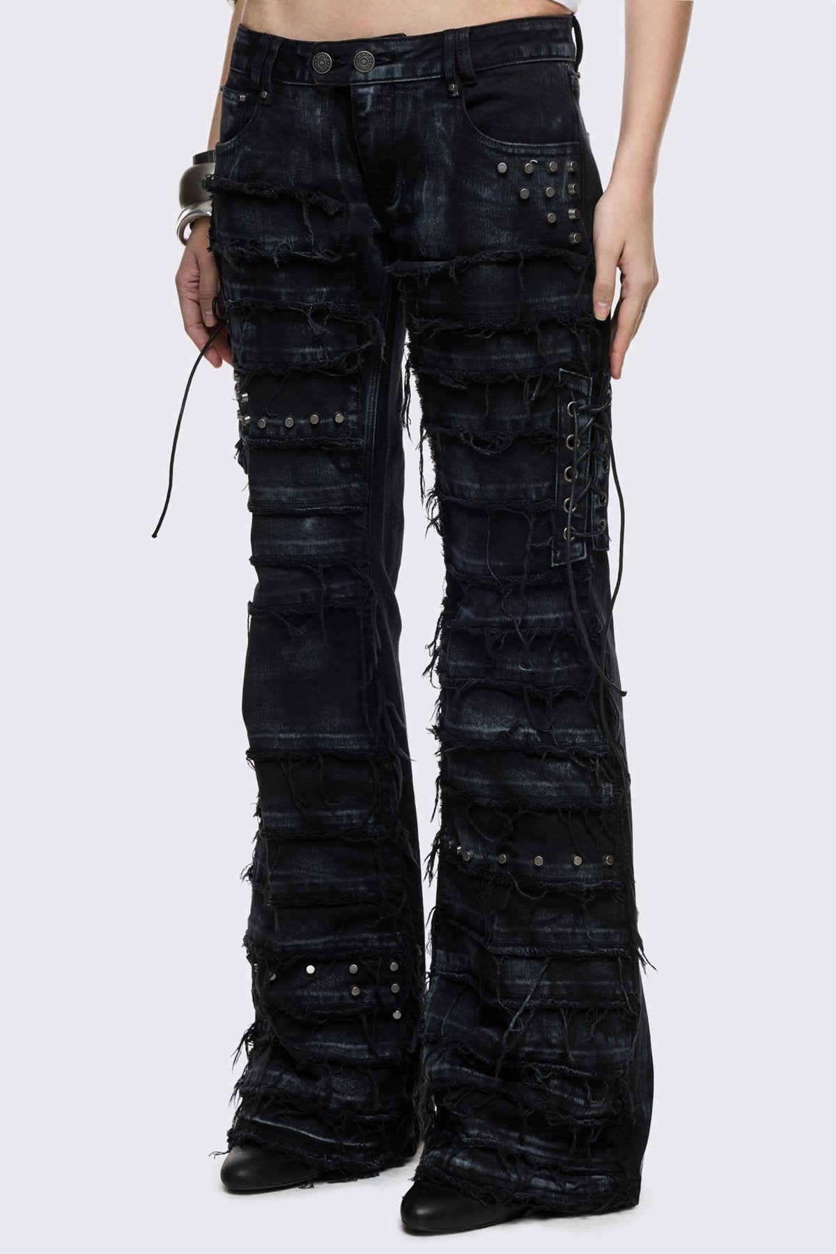Dash Distressed Flared Jeans | Minga London Top Pick