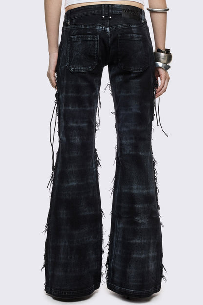 Dash Distressed Flared Jeans | Minga London Top Pick