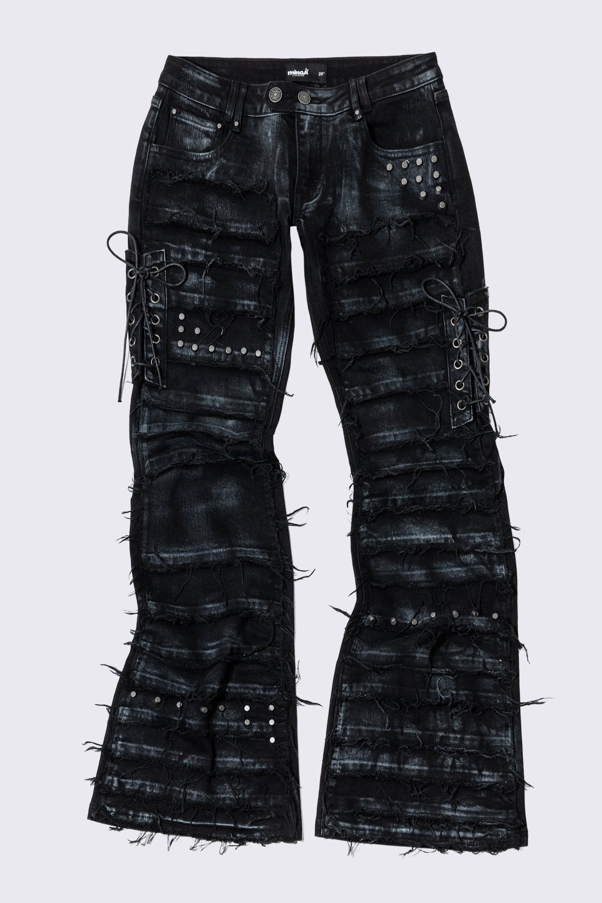 Dash Distressed Flared Jeans | Minga London Top Pick