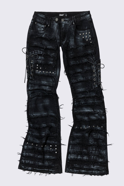 Dash Distressed Flared Jeans | Minga London Top Pick