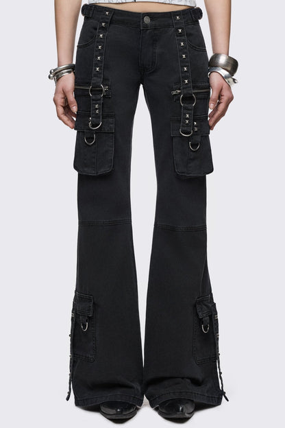 Bruise Cargo Flared Jeans | Minga London Sale