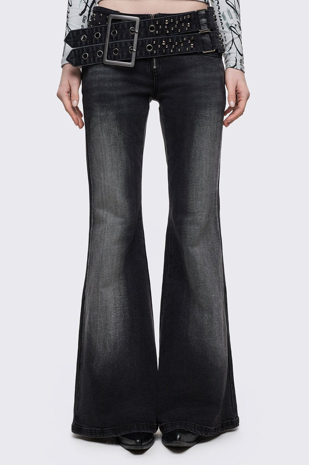 Roxie Belted Flared Jeans | Minga London Deals