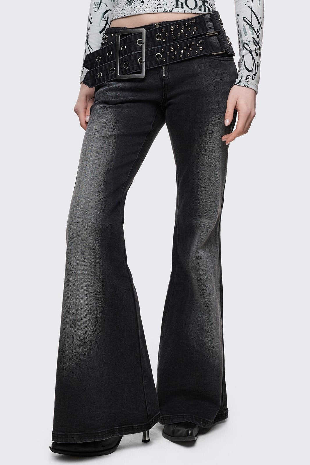 Roxie Belted Flared Jeans | Minga London Deals