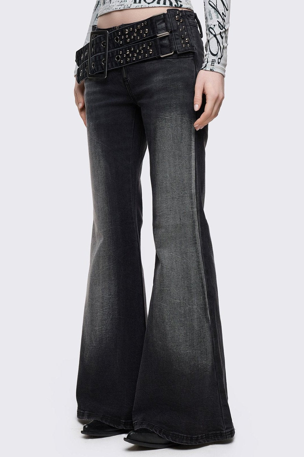 Roxie Belted Flared Jeans | Minga London Deals