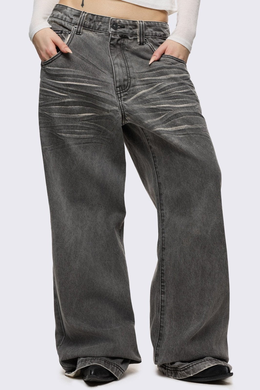 Smoke Baggy Jeans | Minga London Hot Sale