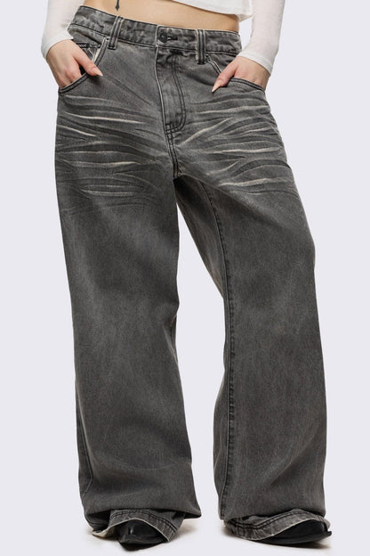 Smoke Baggy Jeans | Minga London Hot Sale