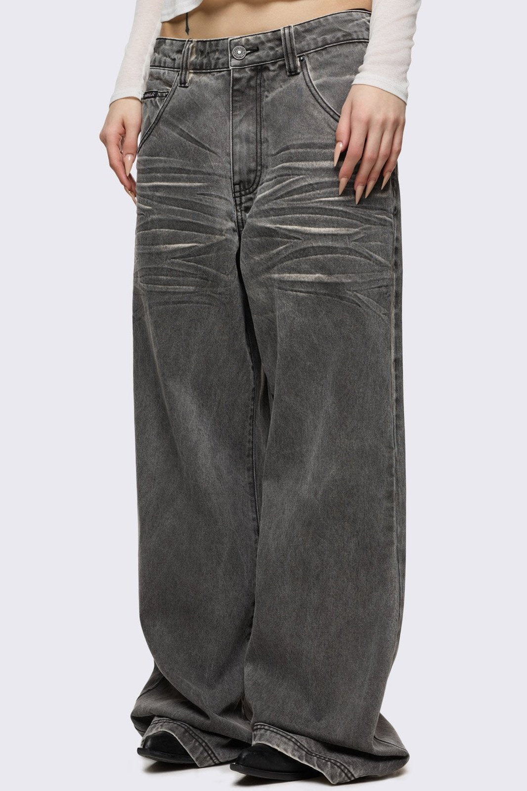 Smoke Baggy Jeans | Minga London Hot Sale