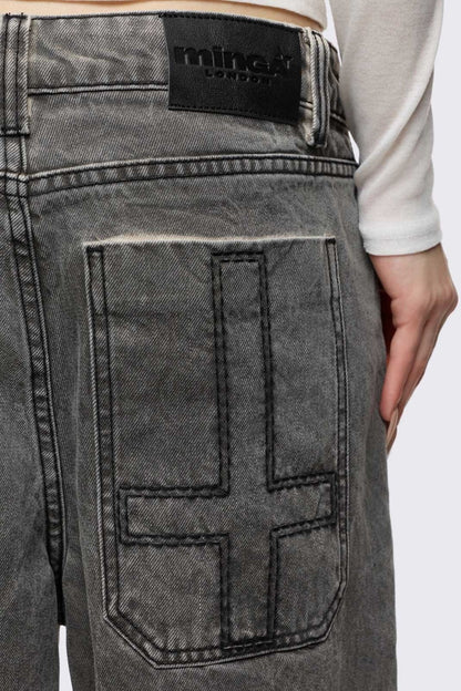Smoke Baggy Jeans | Minga London Hot Sale