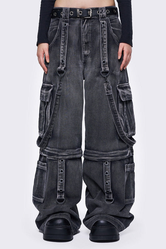 Trek Grey Cargo Jeans | Minga London Exclusive