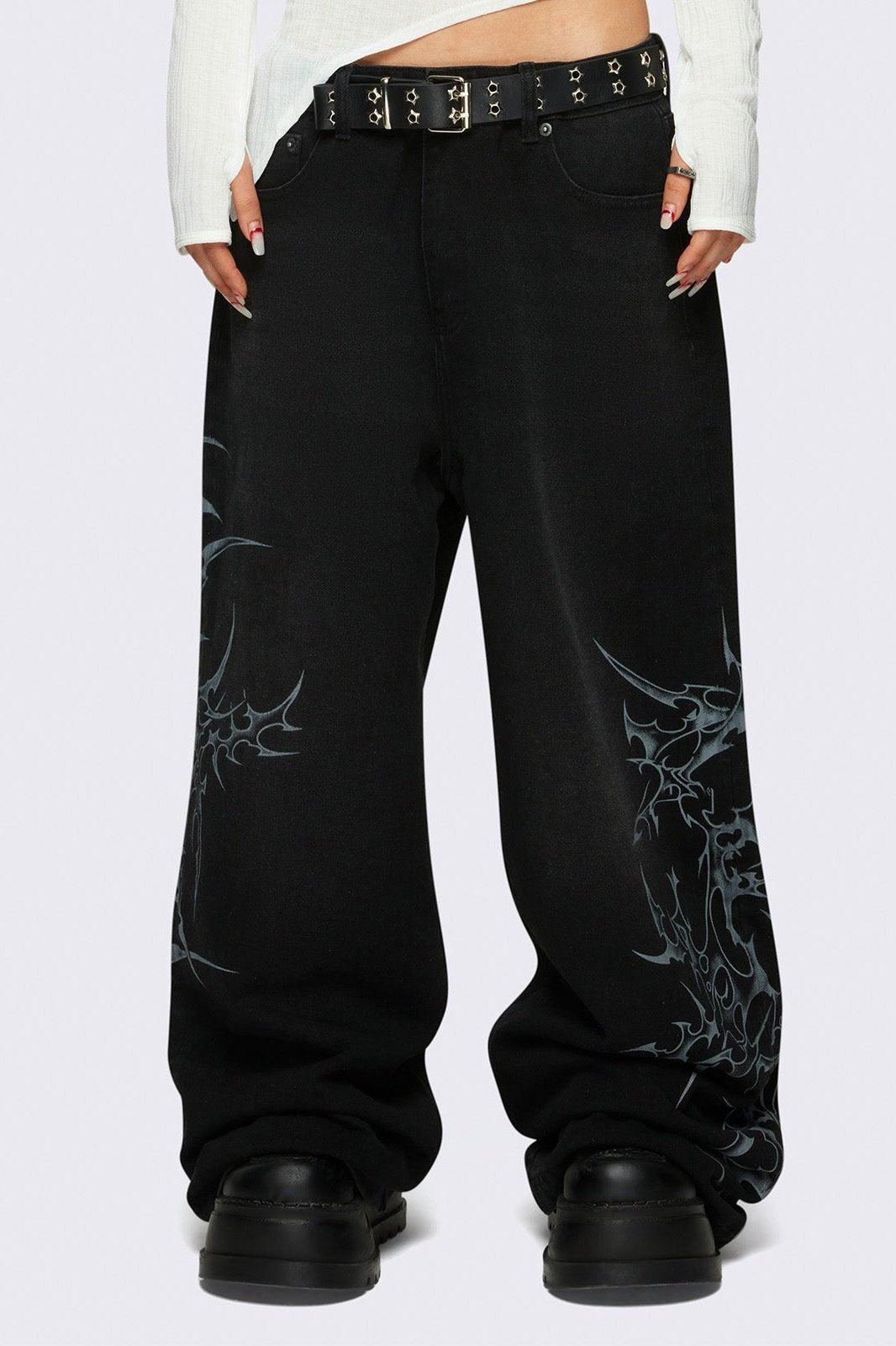 Blaze Graphic Baggy Jeans | Minga London Discount