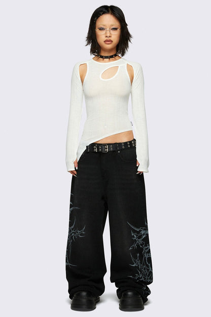 Blaze Graphic Baggy Jeans | Minga London Discount