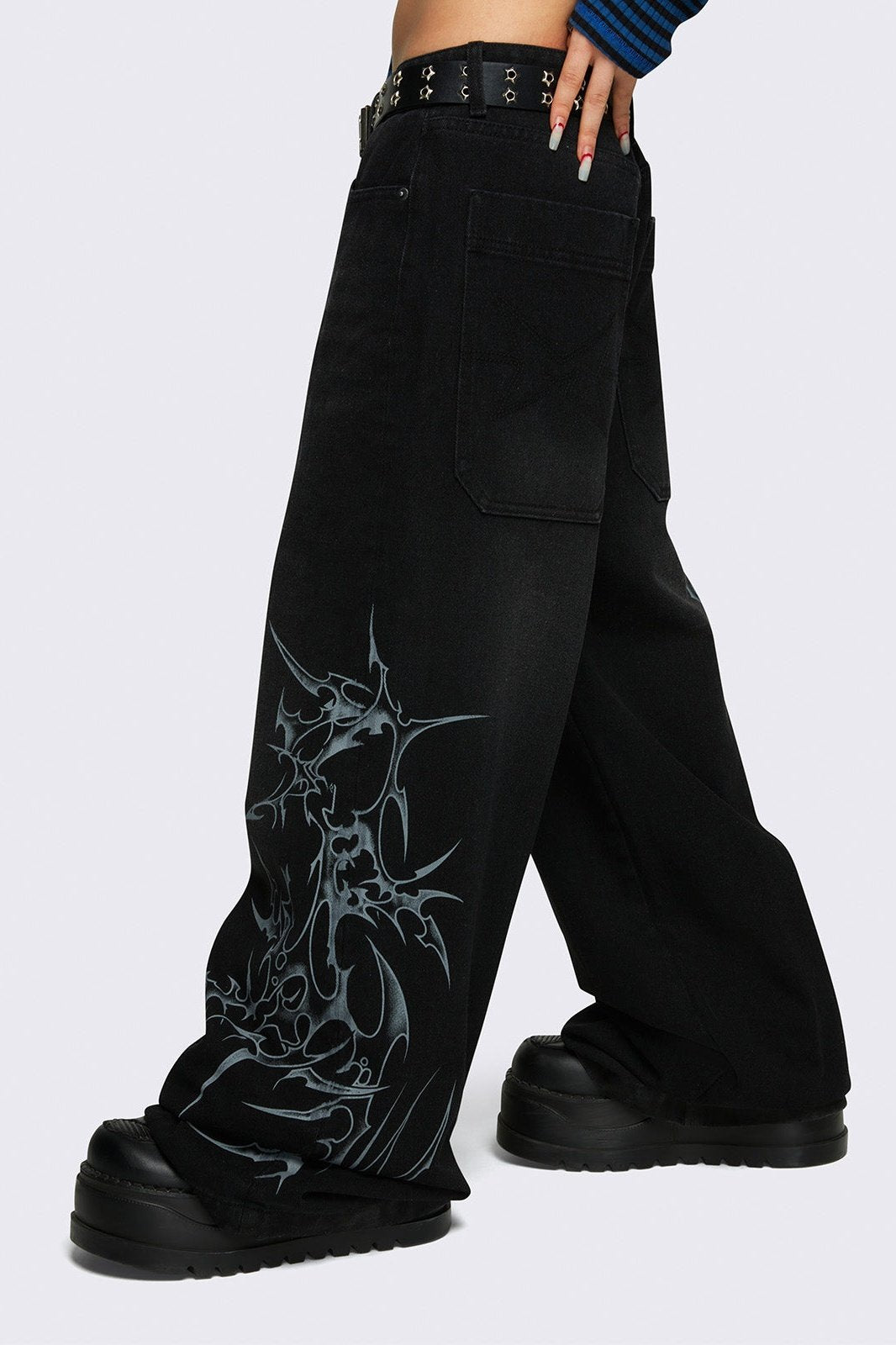 Blaze Graphic Baggy Jeans | Minga London Discount