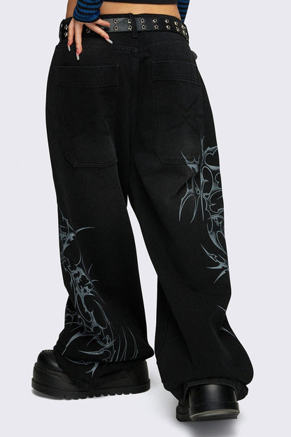 Blaze Graphic Baggy Jeans | Minga London Discount