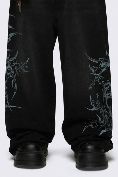 Blaze Graphic Baggy Jeans | Minga London Discount