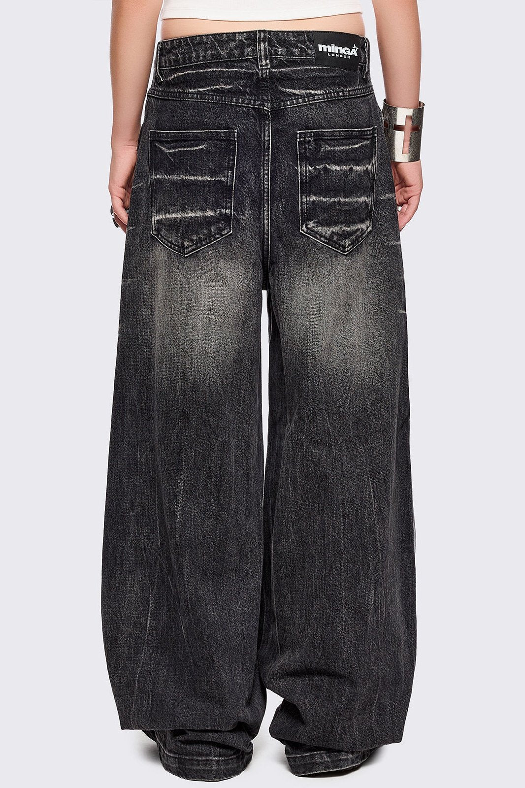 Volt Black Baggy Jeans | Minga London New