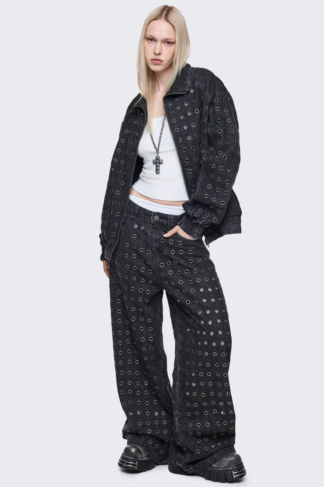 Rogue Black Baggy Jeans | Minga London Everyday
