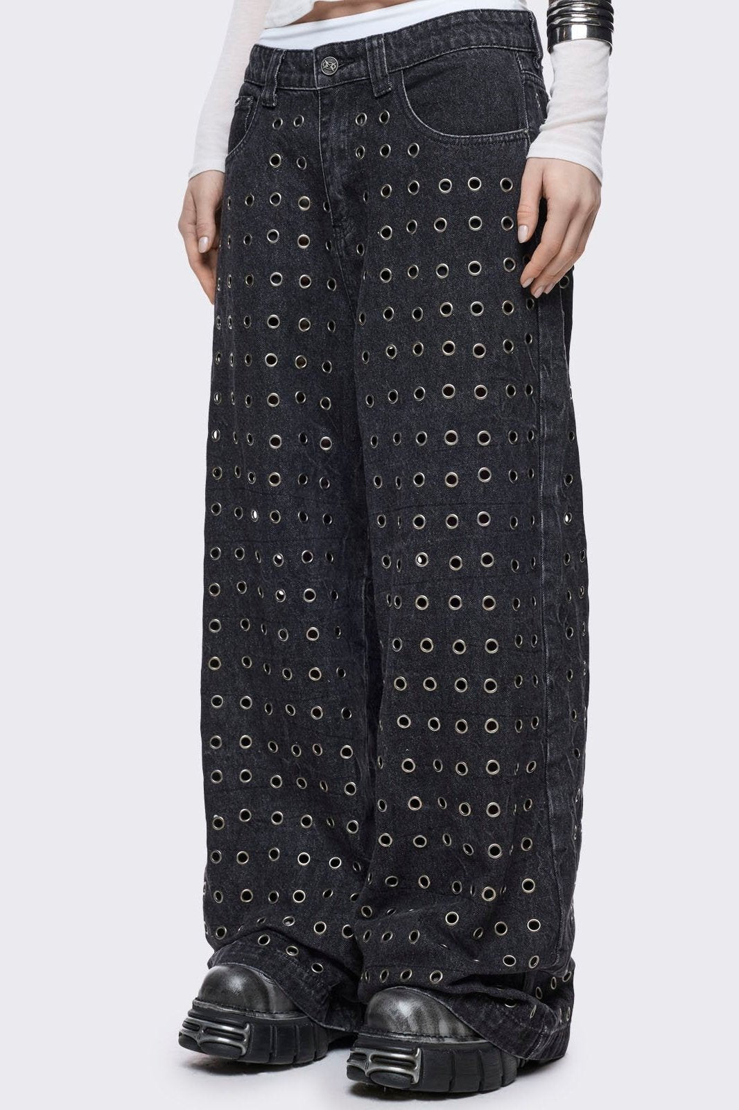 Rogue Black Baggy Jeans | Minga London Everyday