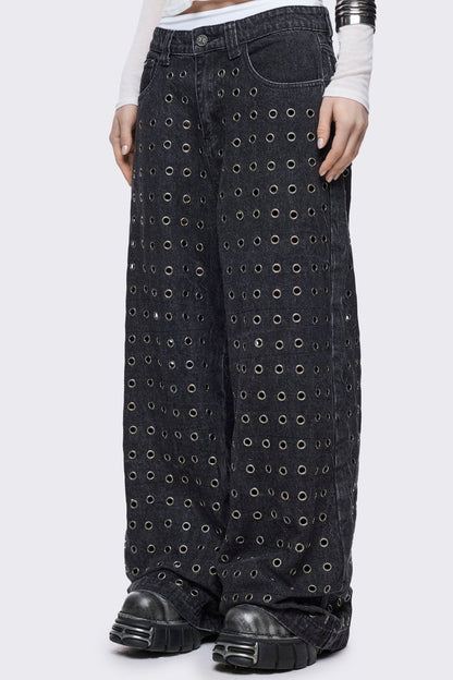 Rogue Black Baggy Jeans | Minga London Everyday