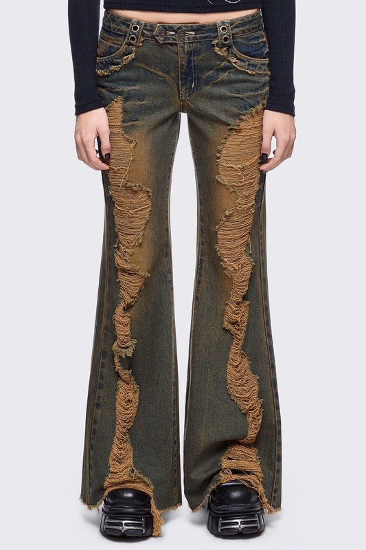 Brooke Blue Flared Jeans | Minga London Quality