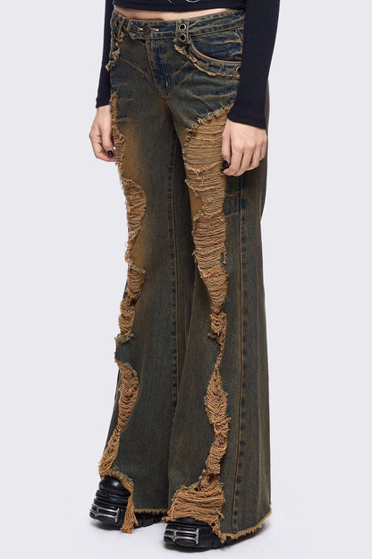 Brooke Blue Flared Jeans | Minga London Quality