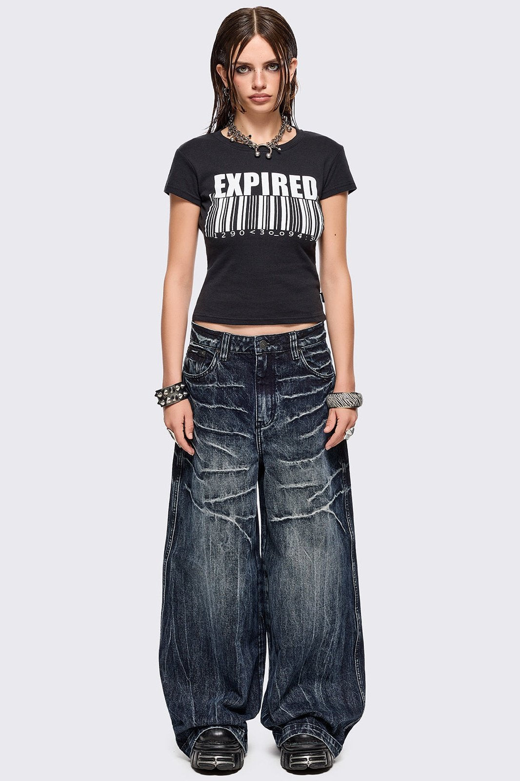 Volt Blue Baggy Jeans | Minga London Sale