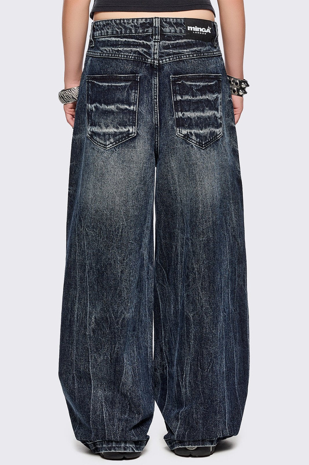 Volt Blue Baggy Jeans | Minga London Sale