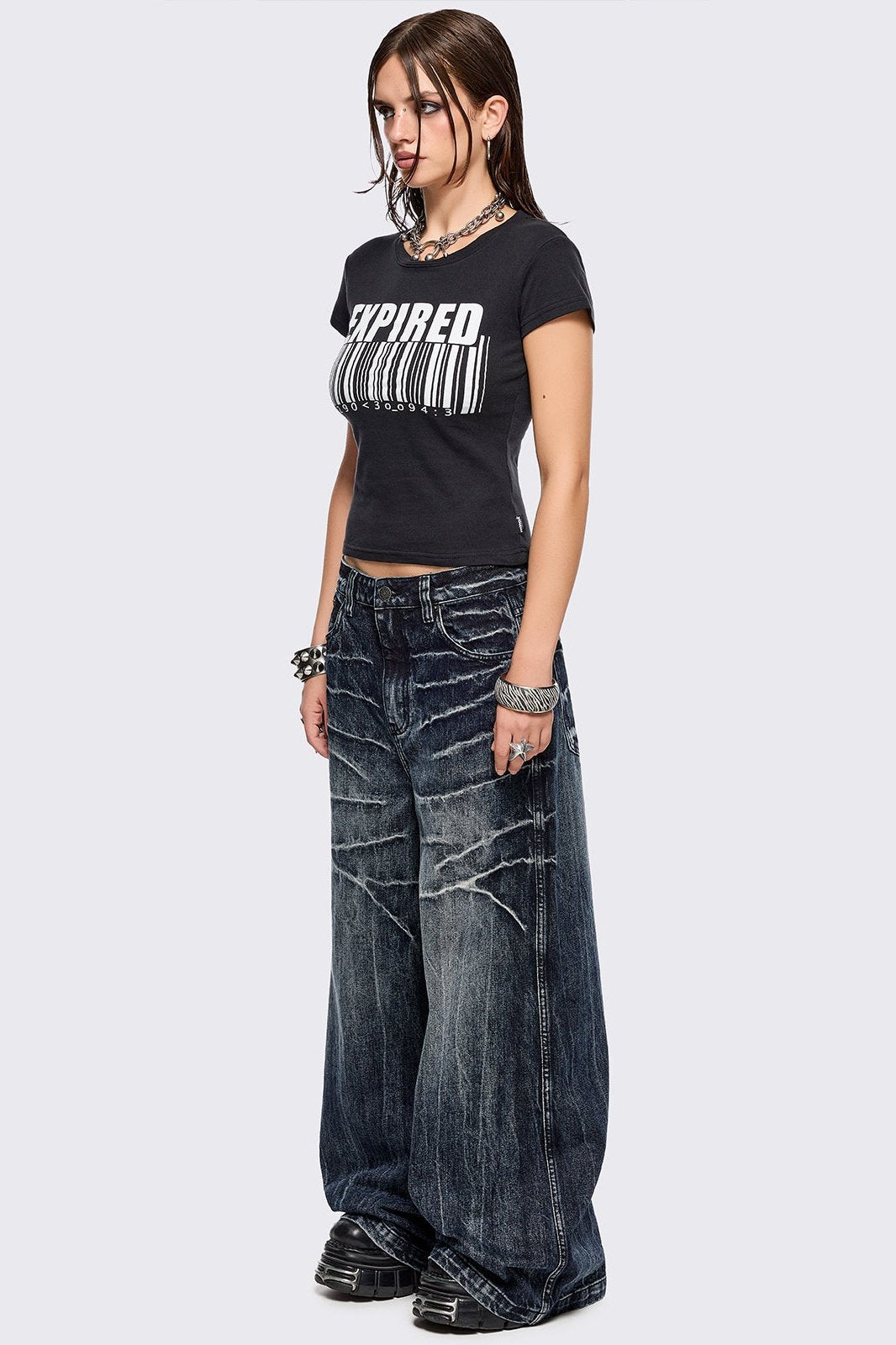 Volt Blue Baggy Jeans | Minga London Sale