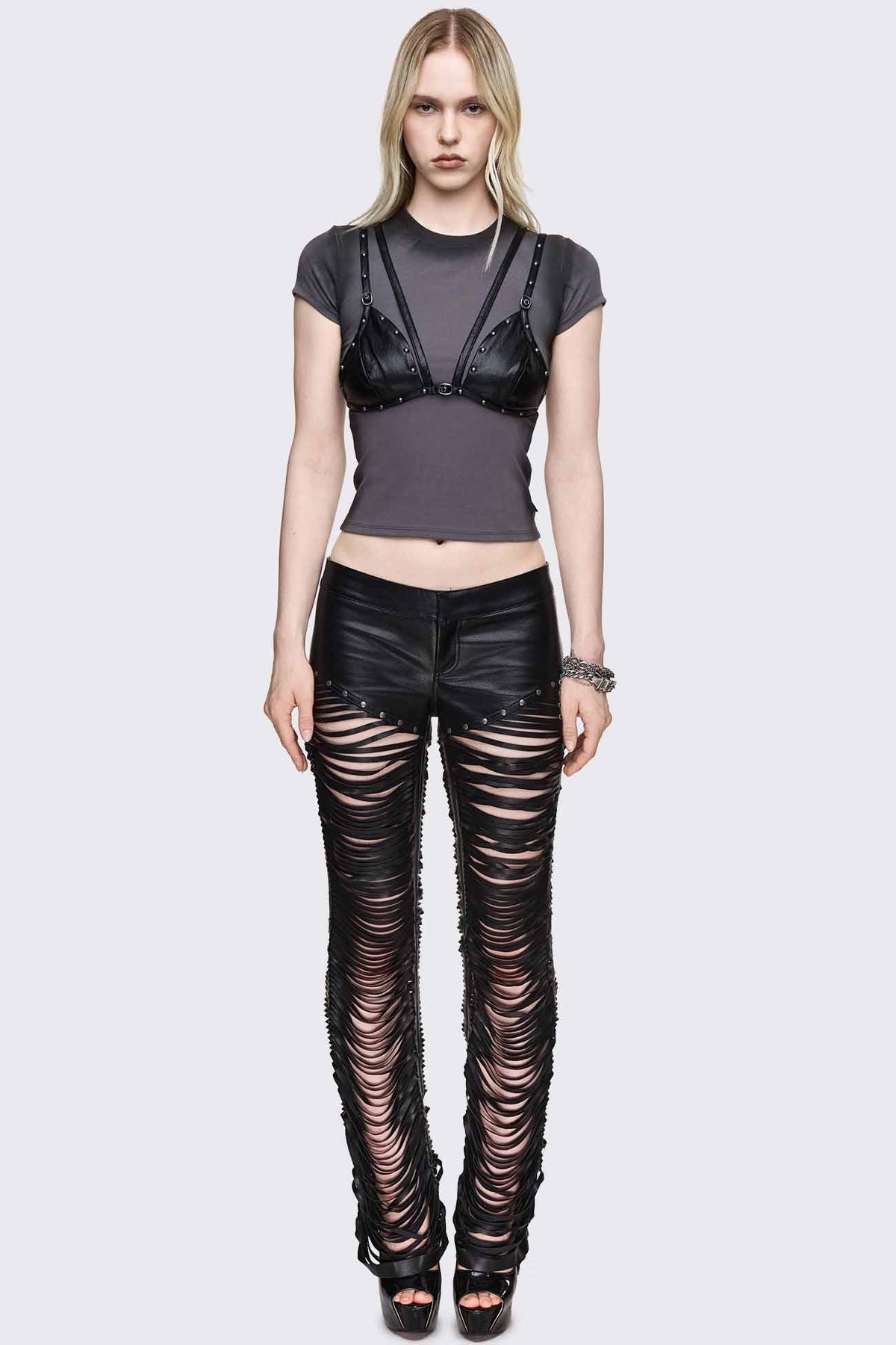 Bad Habits Slashed & Studded Pants | Minga London Premium