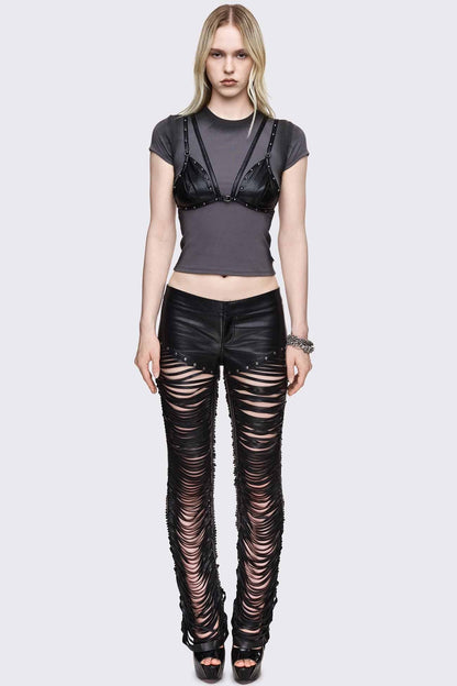 Bad Habits Slashed & Studded Pants | Minga London Premium