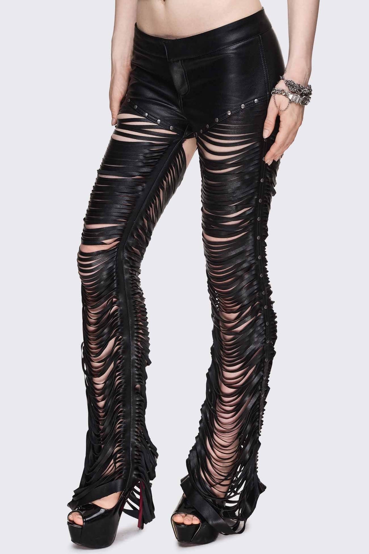 Bad Habits Slashed & Studded Pants | Minga London Premium