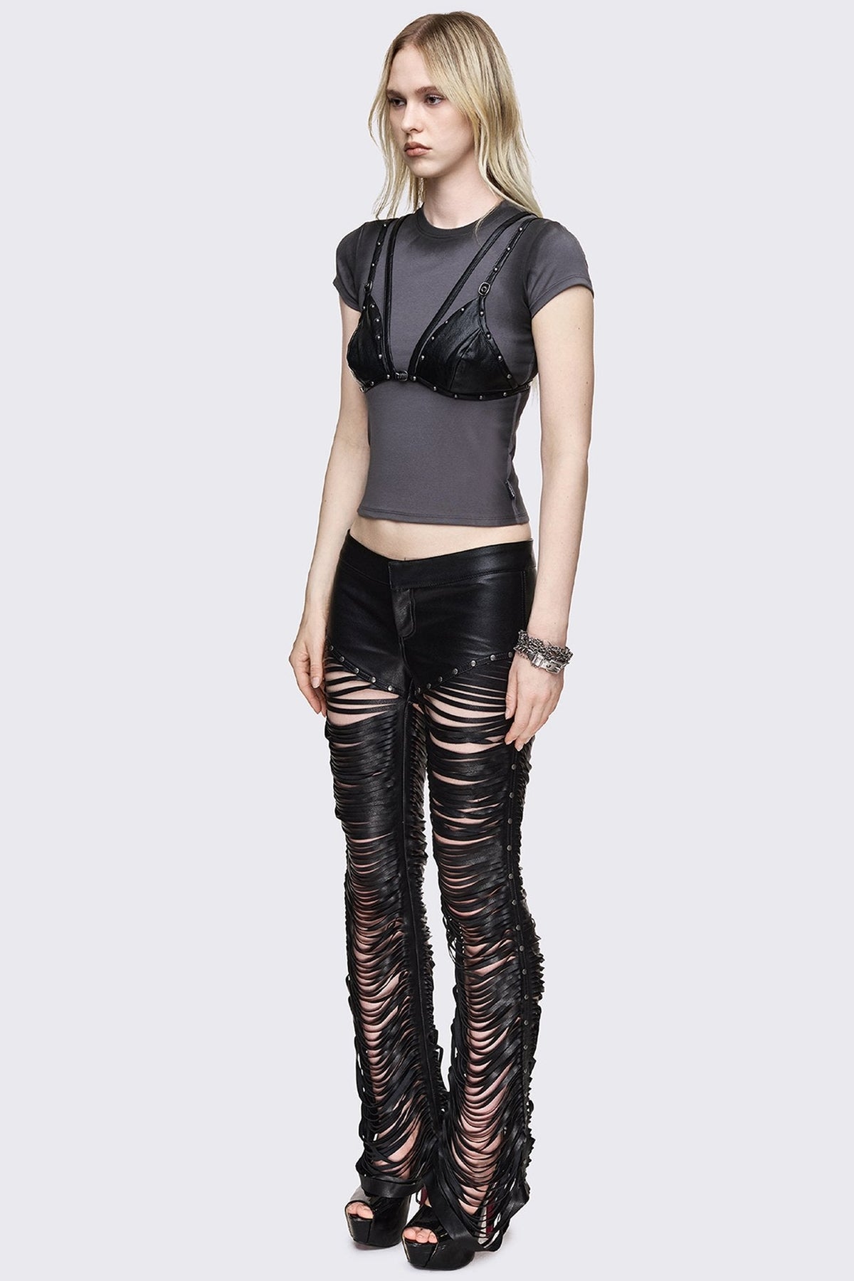 Bad Habits Slashed & Studded Pants | Minga London Premium