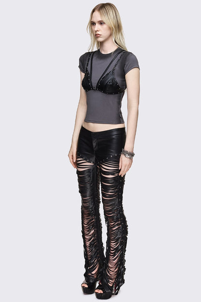 Bad Habits Slashed & Studded Pants | Minga London Premium