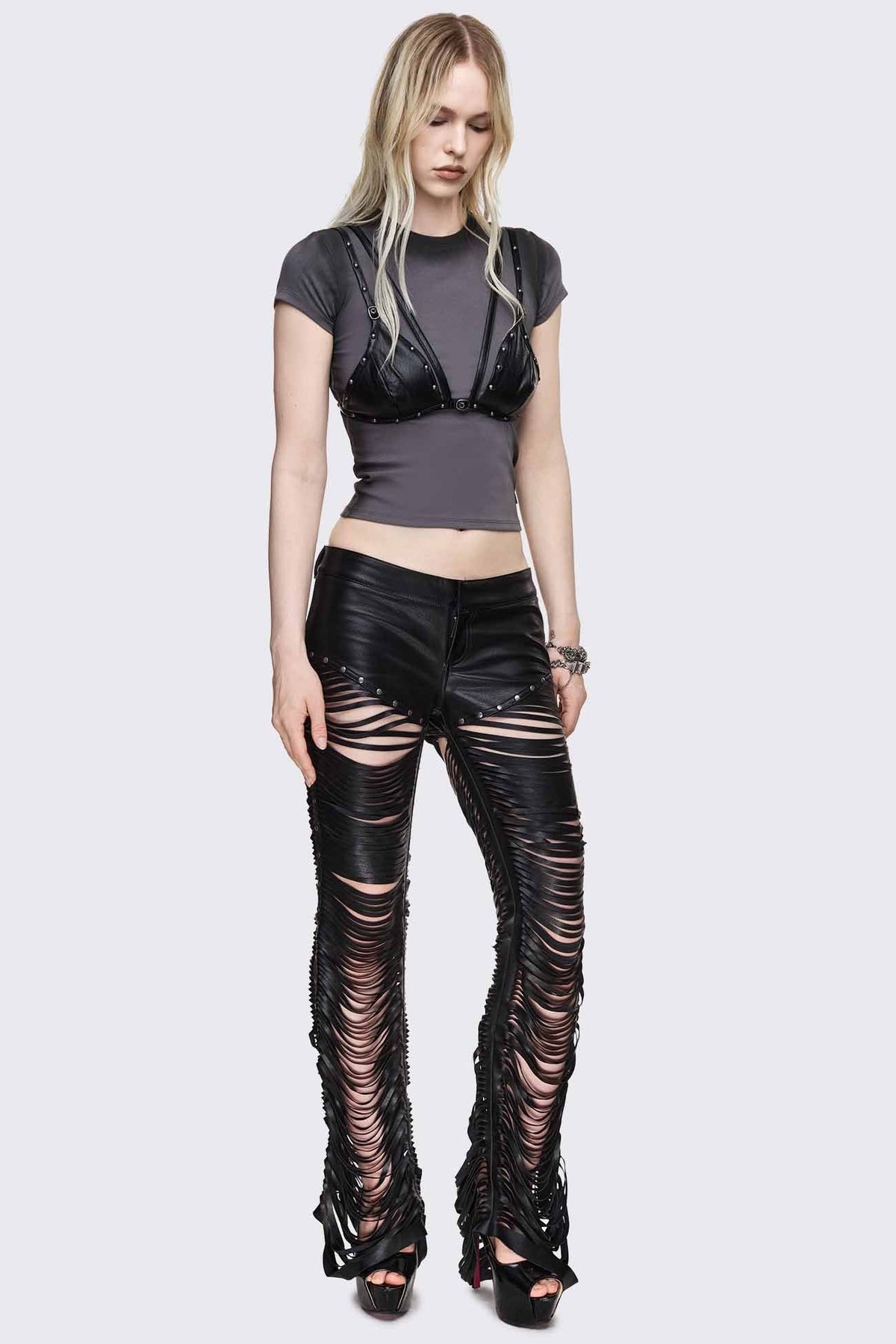 Bad Habits Slashed & Studded Pants | Minga London Premium