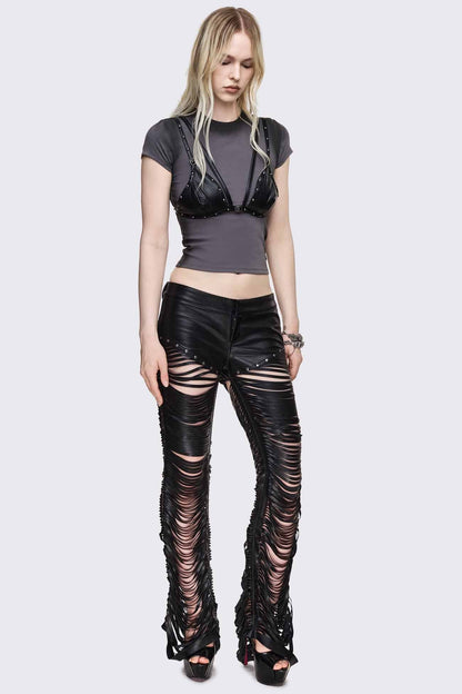 Bad Habits Slashed & Studded Pants | Minga London Premium