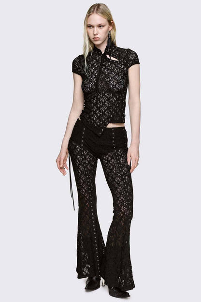Moor Lace Flared Pants | Minga London Top Pick