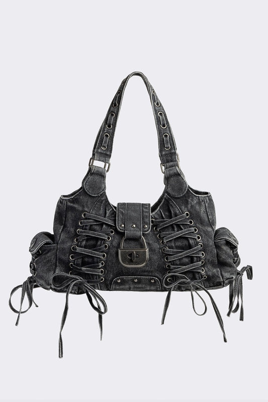 Locklyn Denim Shoulder Bag | Minga London New