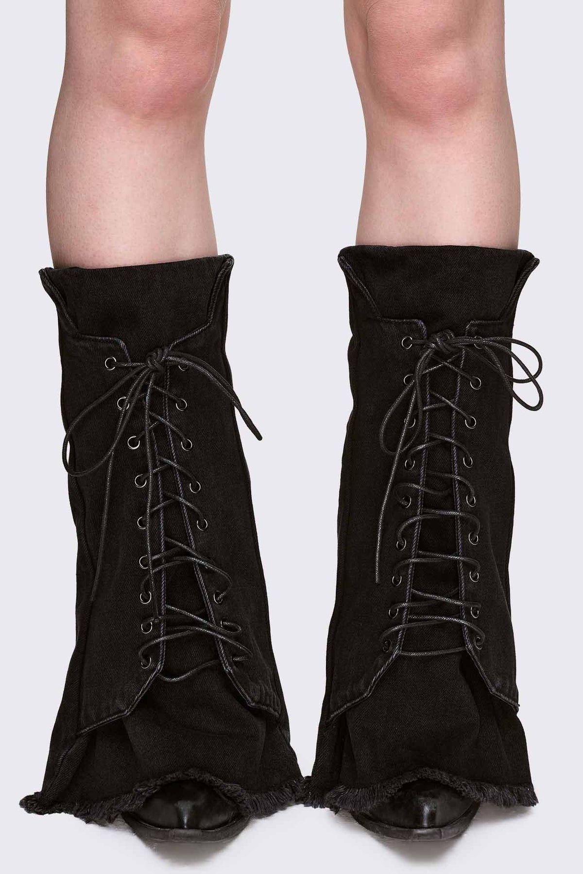 Bound Denim Leg Warmers | Minga London Best Seller