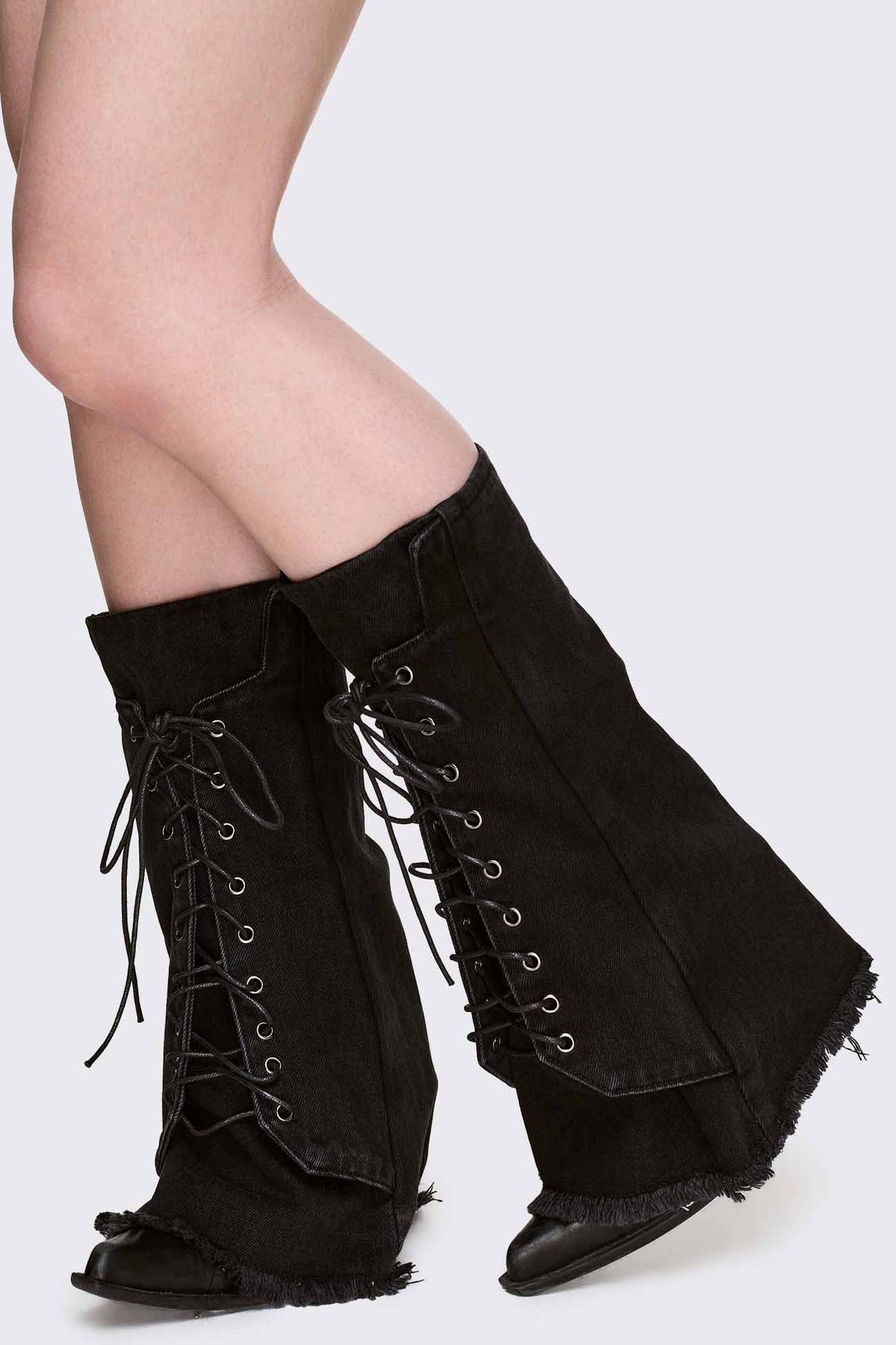 Bound Denim Leg Warmers | Minga London Best Seller