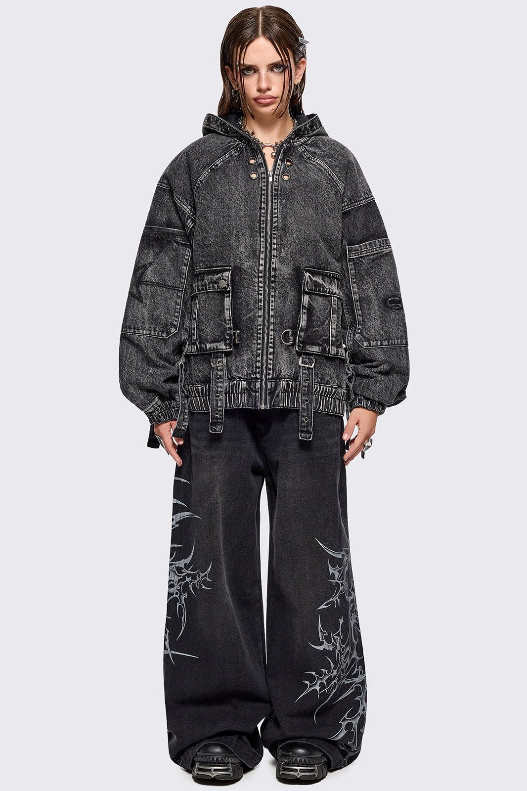 Zade Denim Bomber Jacket | Minga London Best Price