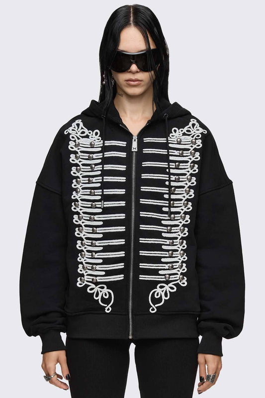 Libertine Military Zip Up Hoodie | Minga London Deals