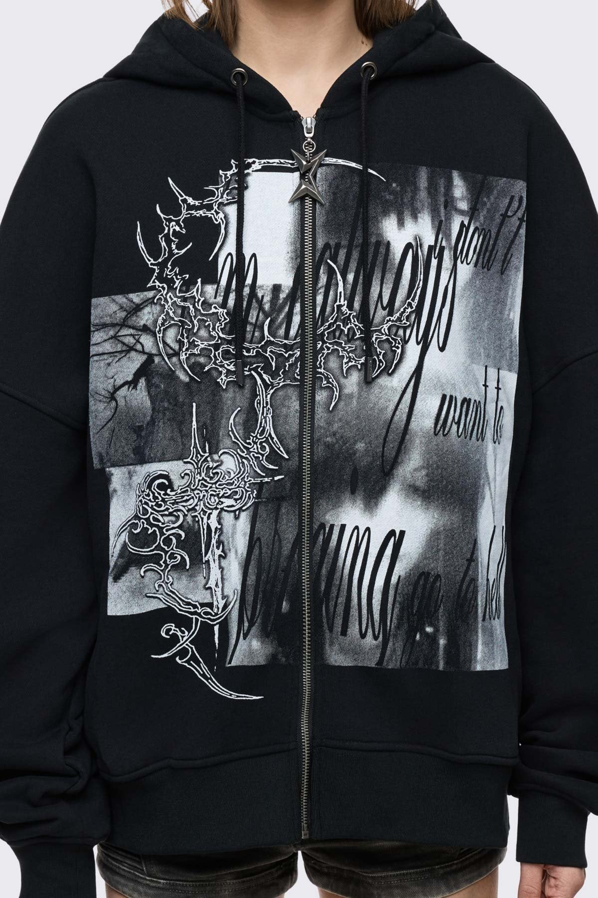 Go to Hell Zip Up Hoodie | Minga London Hot Sale