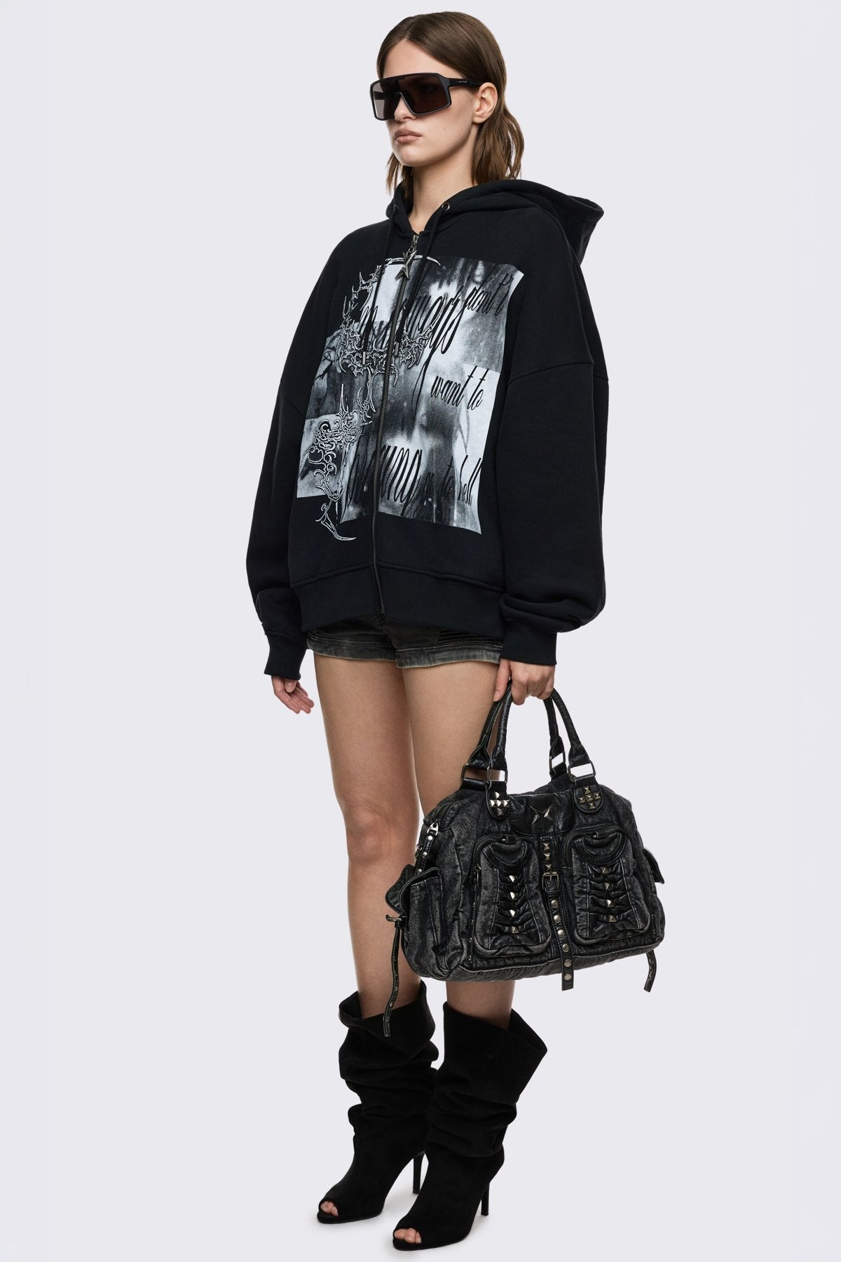 Go to Hell Zip Up Hoodie | Minga London Hot Sale