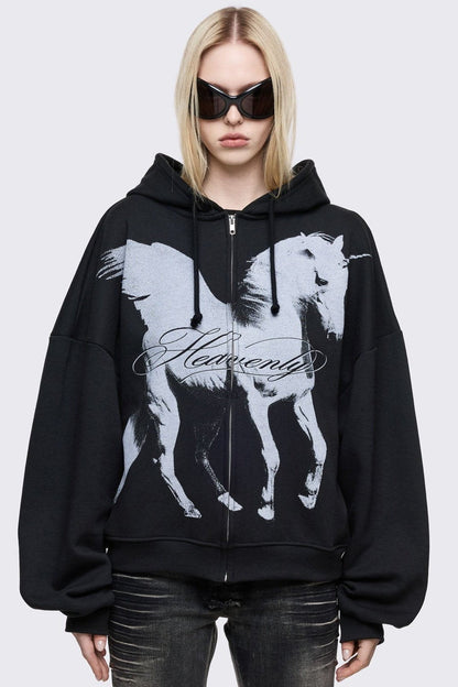 Heavenly Alicorn Zip Up Hoodie | Minga London Best Price